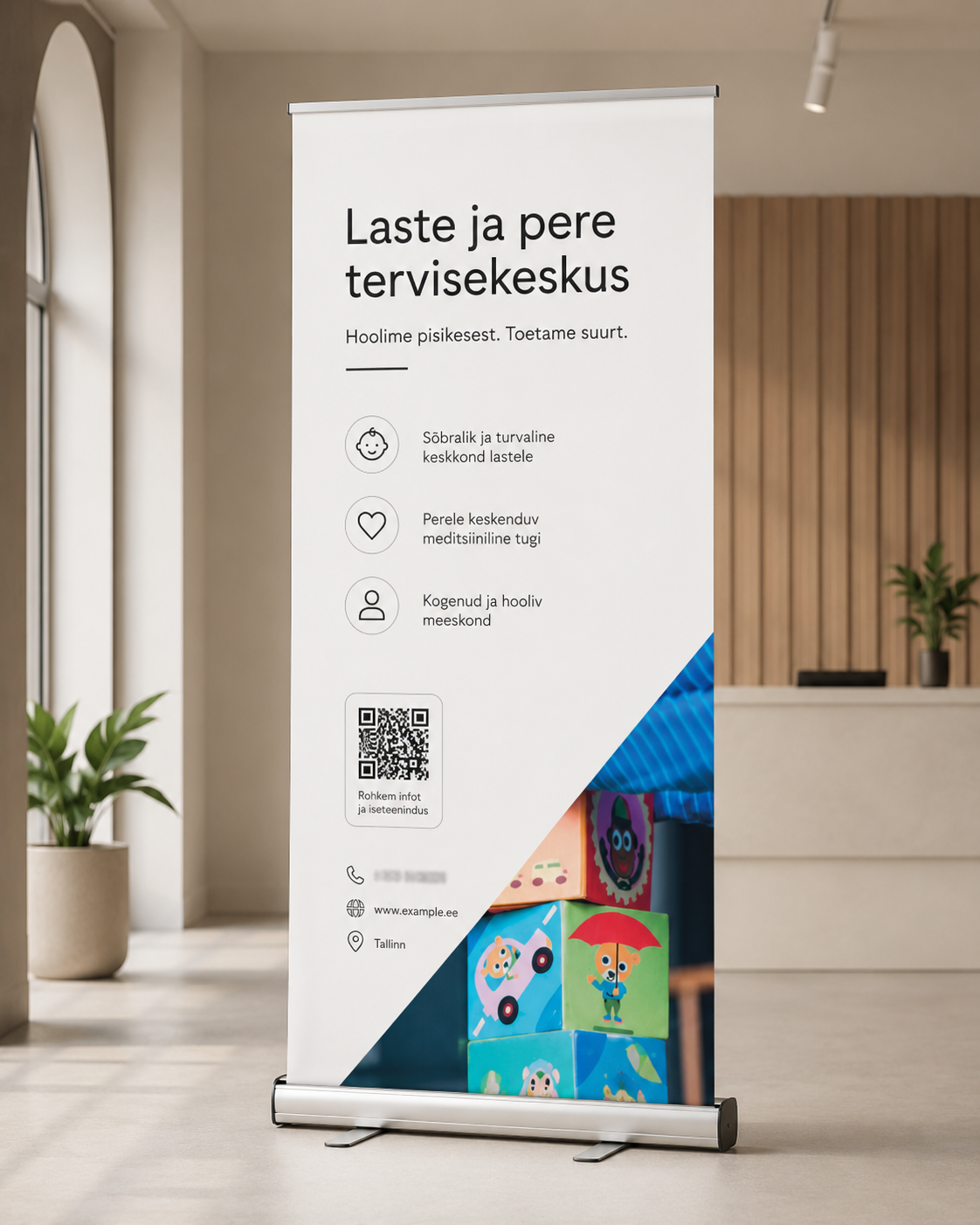 Roll-up banner mockup example